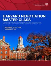 Harvard Negotiation Master Class