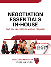 Negotiation Essentials In-House program cover