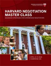 Harvard Negotiation Master Class