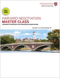 Negotiation Master Class Fall 2019 Program Guide - PON - Program On ...